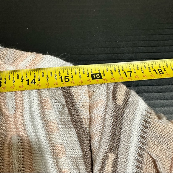 Women’s Vintage 90s Cooji Style 3D Knit Sweater Orange Cream Biggie Cosby MEDIUM - Picture 9 of 11